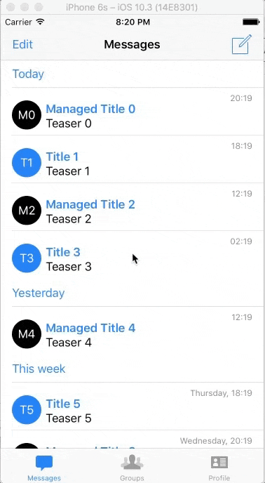 Sticky header in UITableView