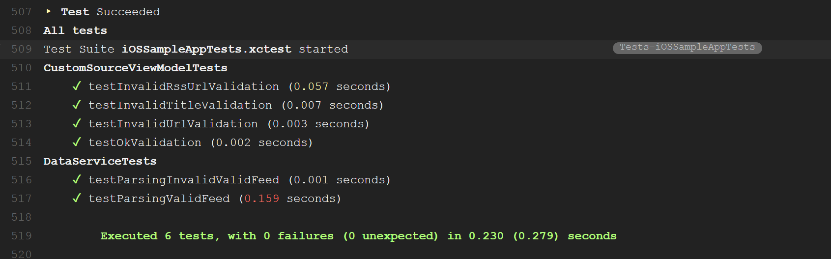 xcodebuild tests output with xcpretty