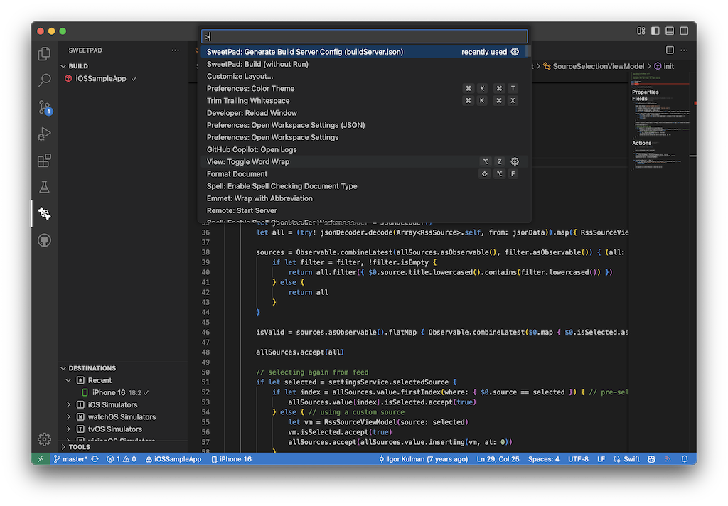 Generate build server config